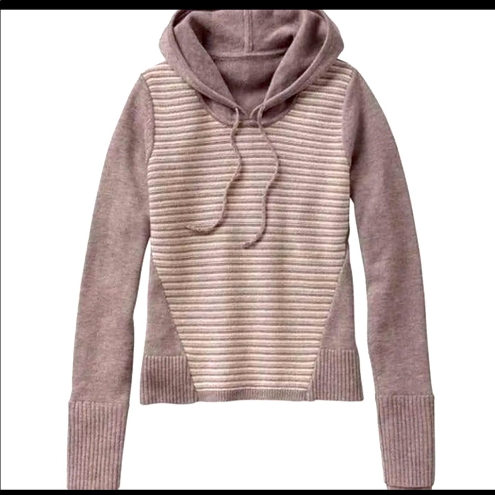 Athleta Noe Merino Wool Striped Hoodie